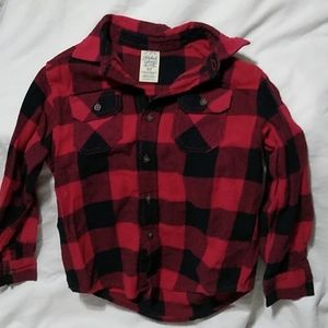 Boys Plaid Button Down